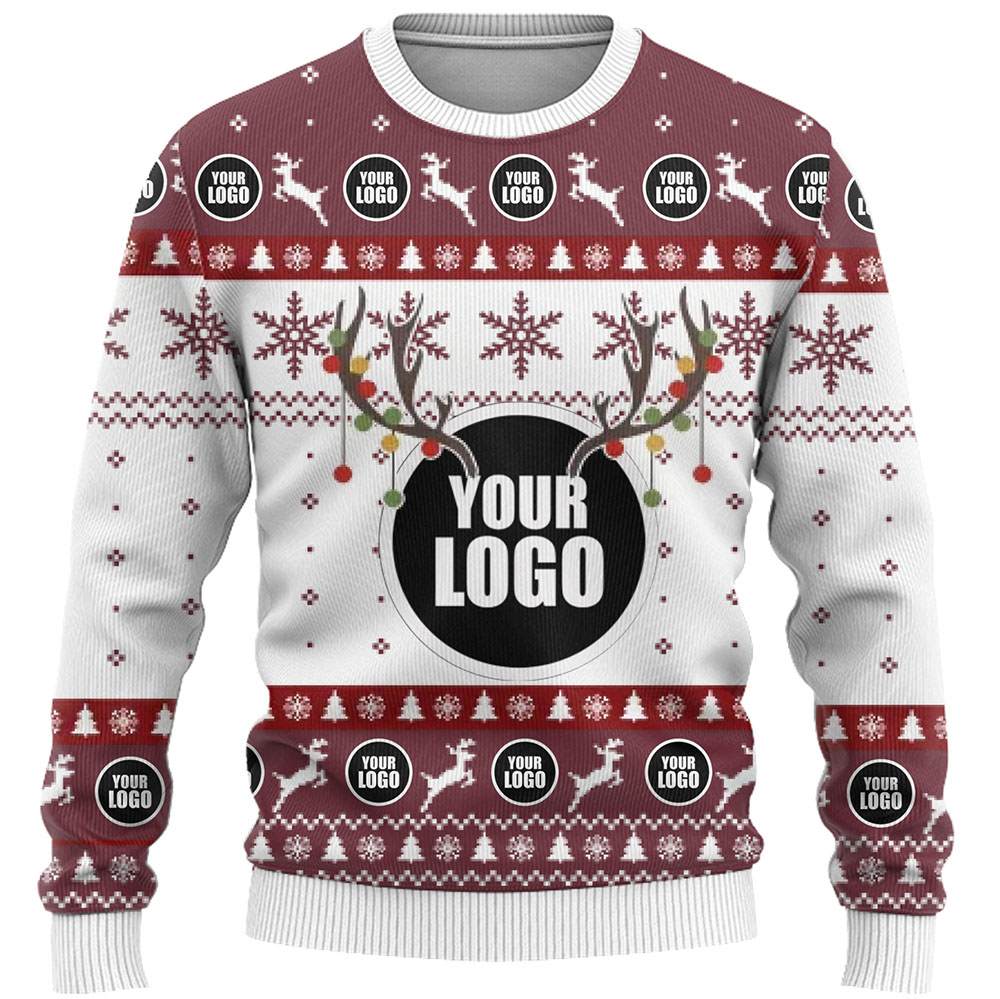 DYI Logo Or Face Ugly Christmas Sweater 5